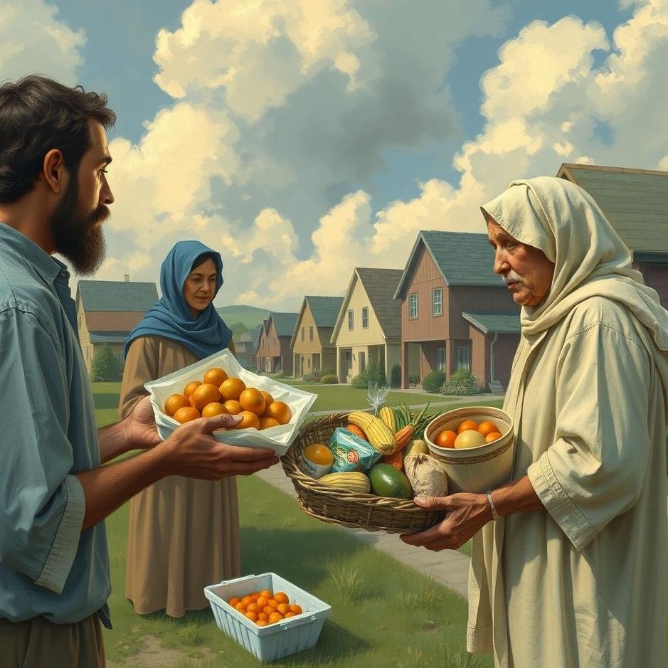 Dream : Distributing food to your neighbors in a dream