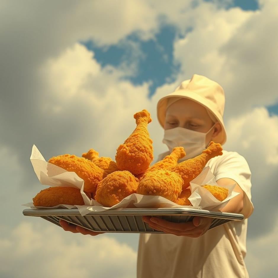 Dream : Distributing fried chicken in a dream