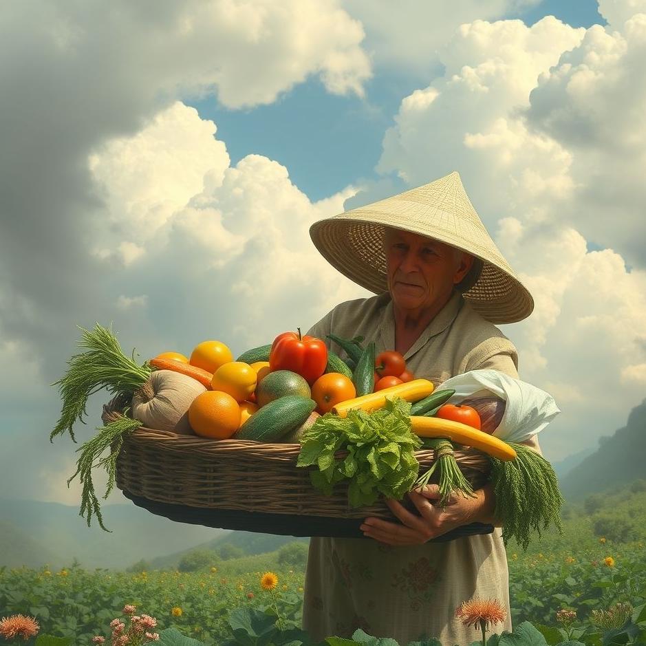 Dream : Distributing fruits and vegetables in a dream