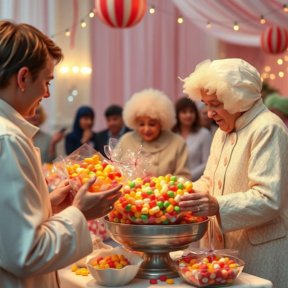 Dream : Distributing guest candy in a dream