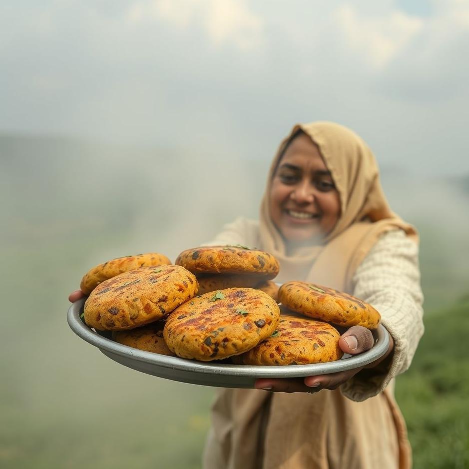 Dream : Distributing lentil patties in a dream
