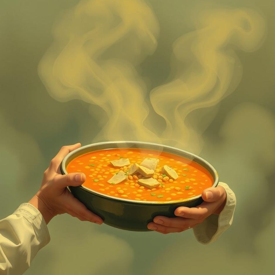 Dream : Distributing lentil soup in a dream