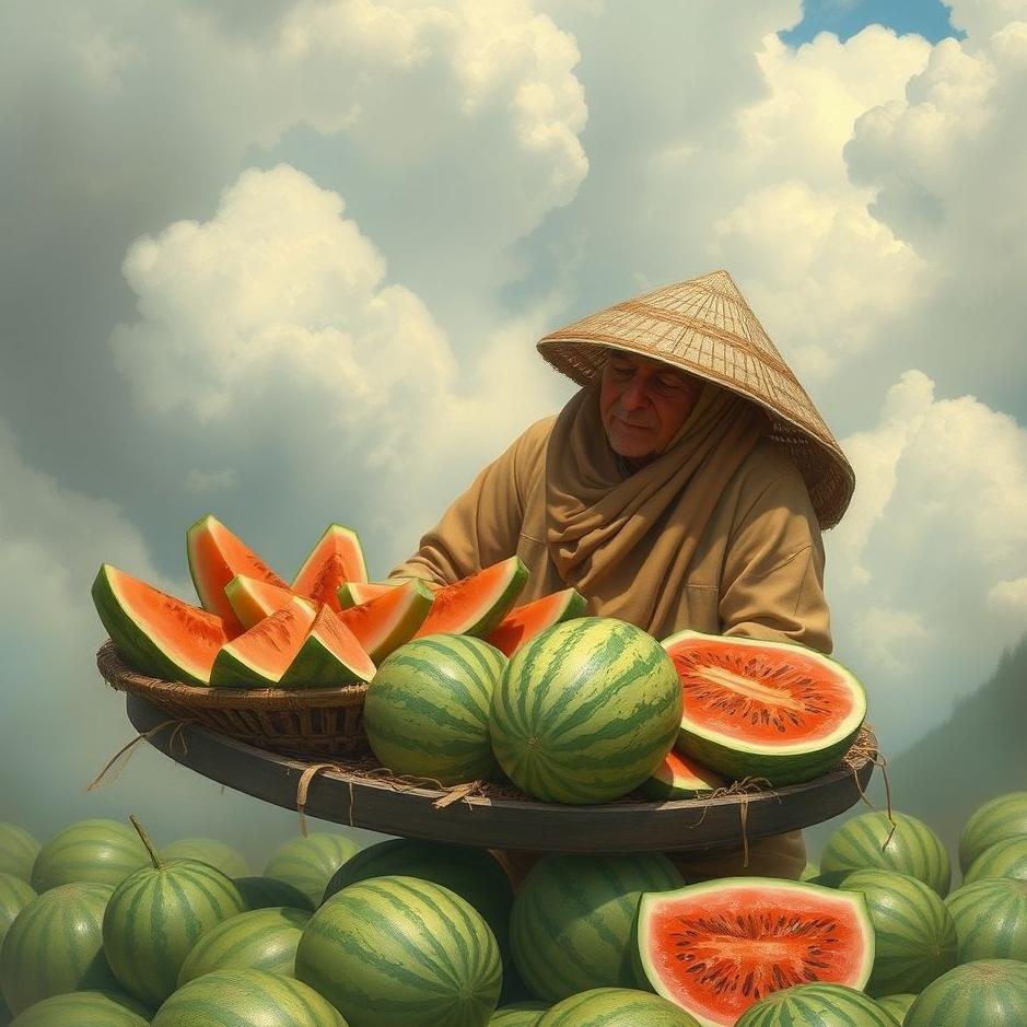 Dream : Distributing melons and watermelons in a dream