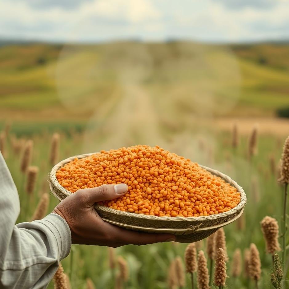 Dream : Distributing red lentils in a dream