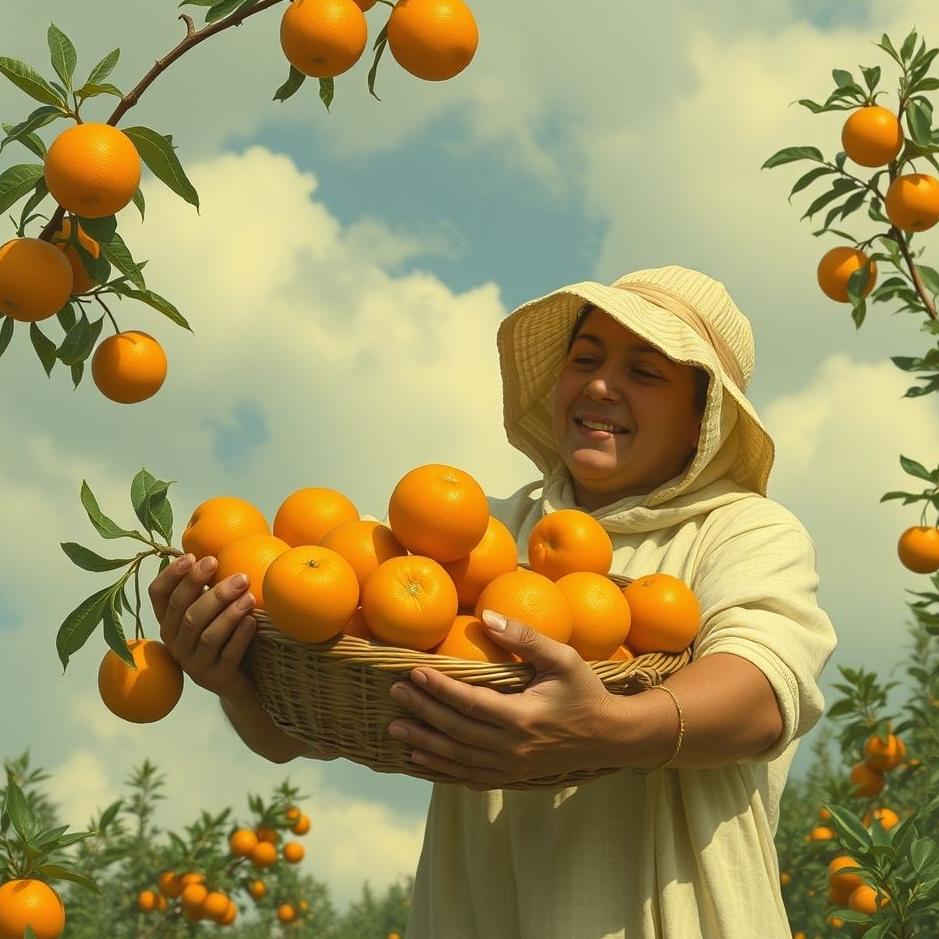 Dream : Distributing tangerines in a dream