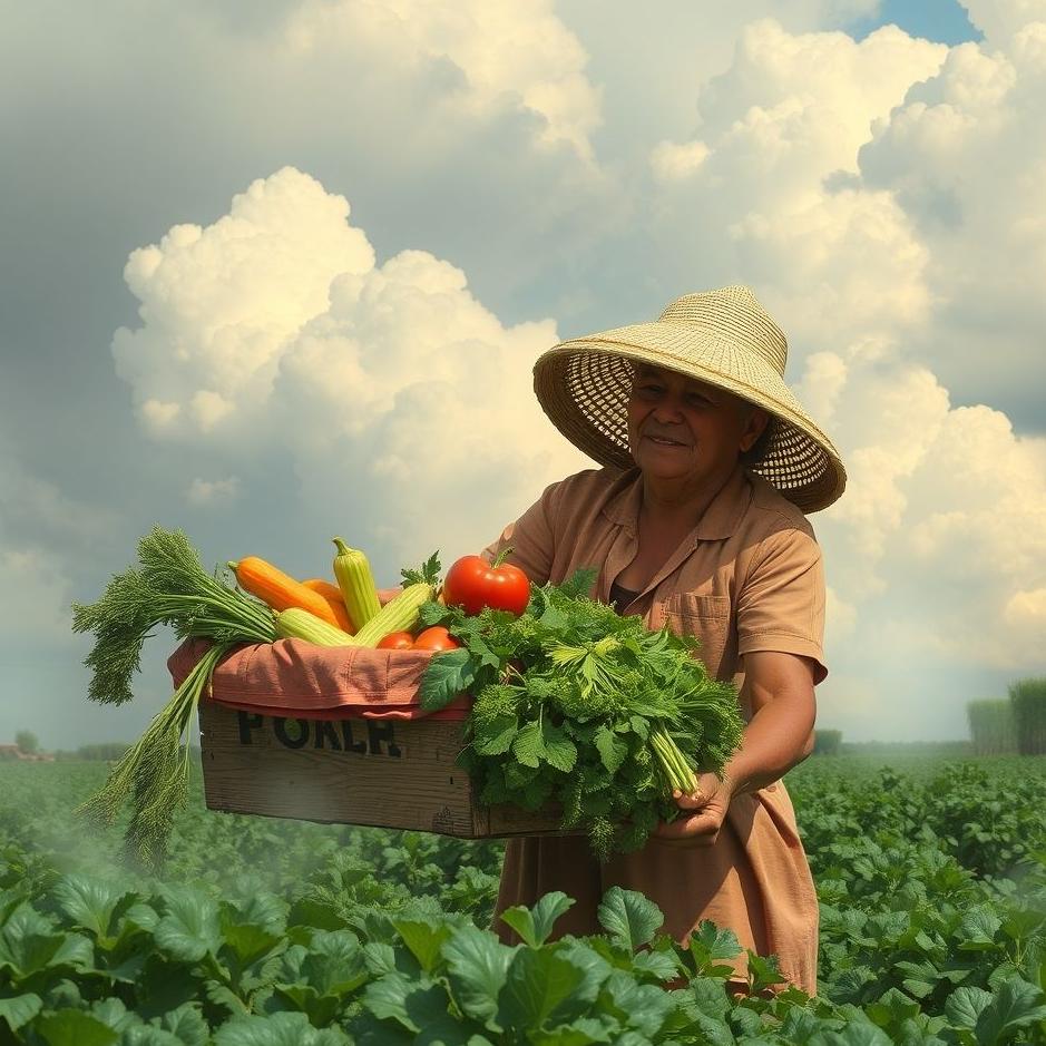 Dream : Distributing vegetables in a dream