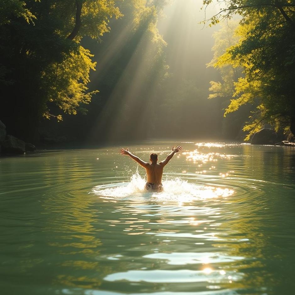 Dream : Diving into a river in a dream