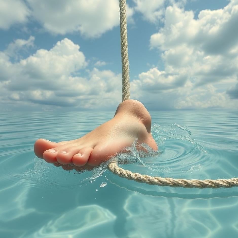 Dream : Do rope on the foot in the dream