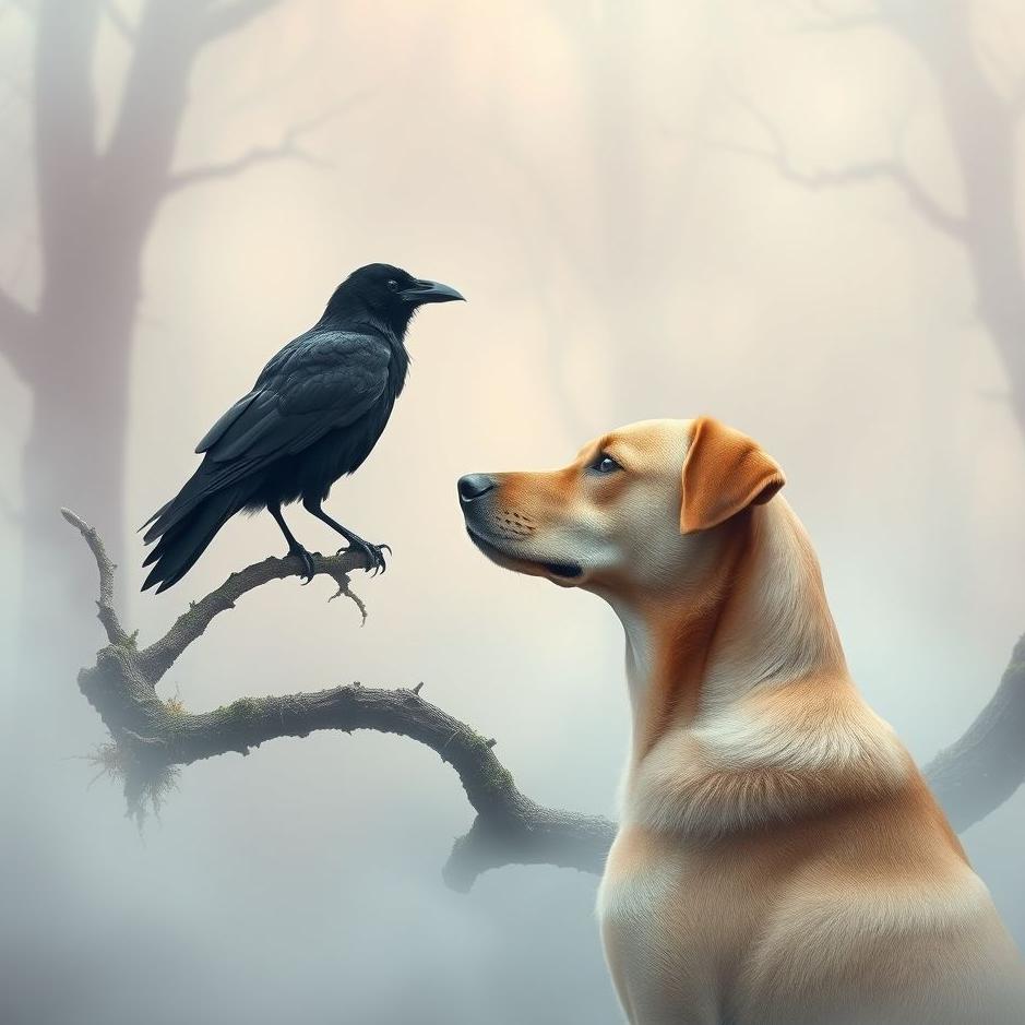 Dream : Dog and a crow in a dream