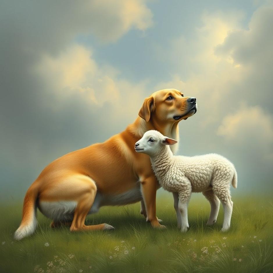 Dream : Dog and a lamb in a dream