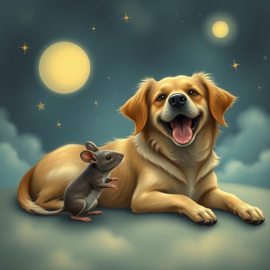 Dream : Dog and a mouse in a dream