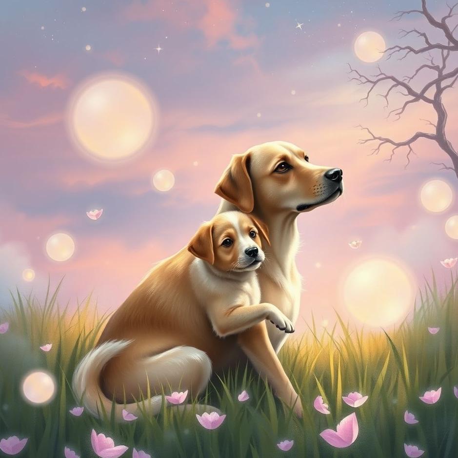 Dream : Dog and a puppy in a dream