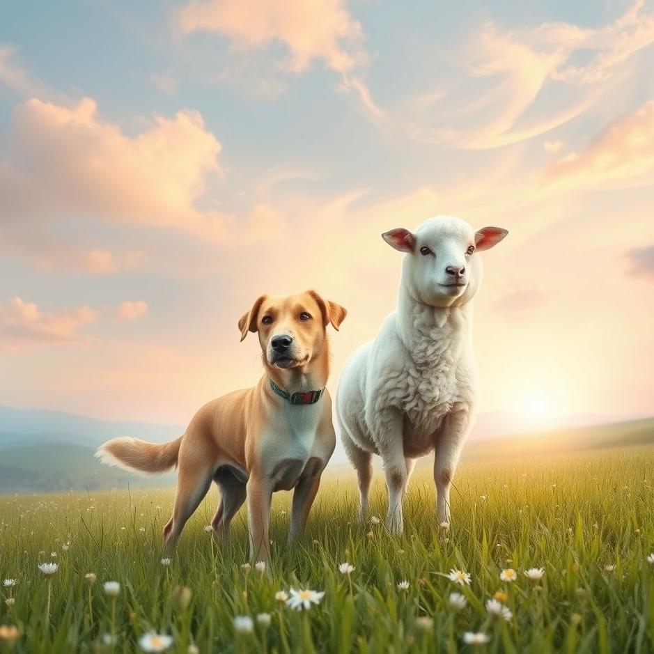 Dream : Dog and a sheep in a dream
