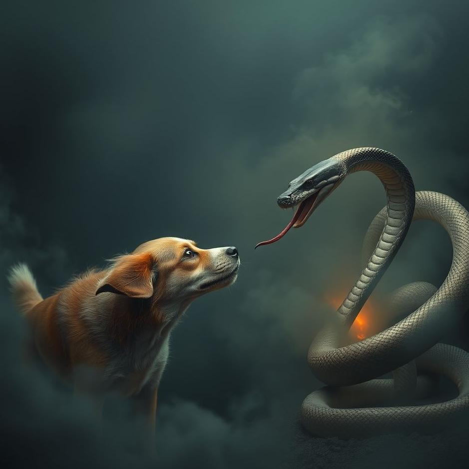 Dream : Dog and a snake attack in a dream