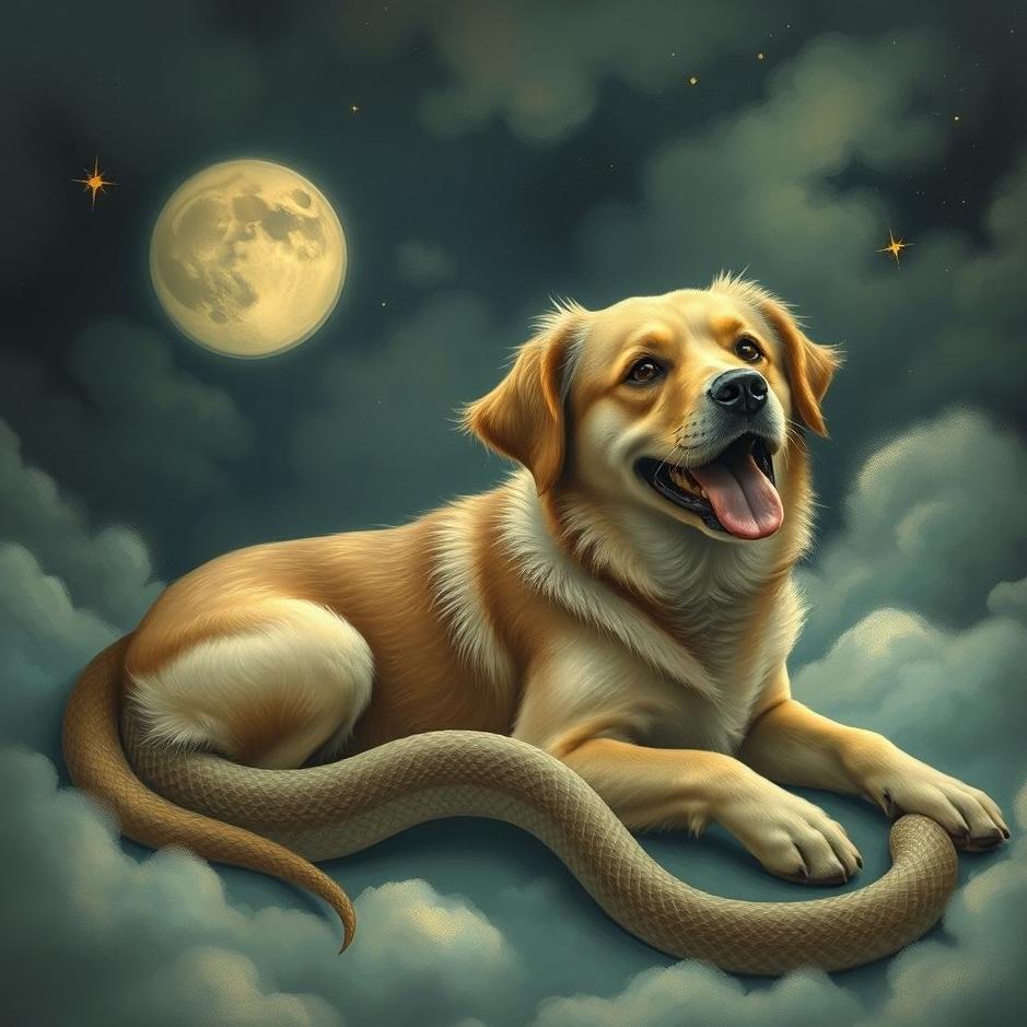 Dream : Dog and a snake in a dream