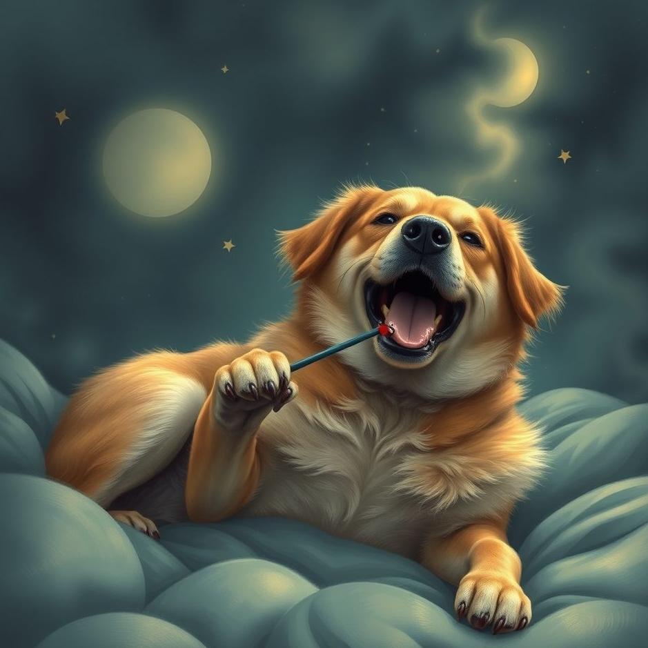 Dream : Dog bite himself in a dream