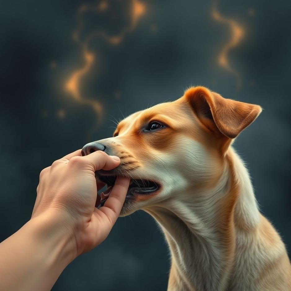 Dream : Dog bite my left hand in a dream