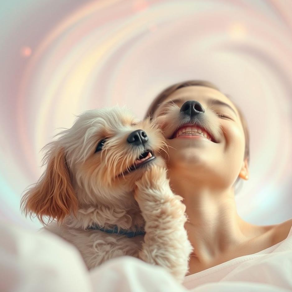 Dream : Dog biting an ear in a dream