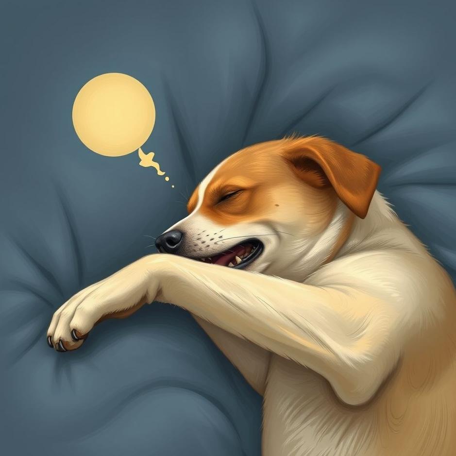 Dream : Dog biting his arm in a dream
