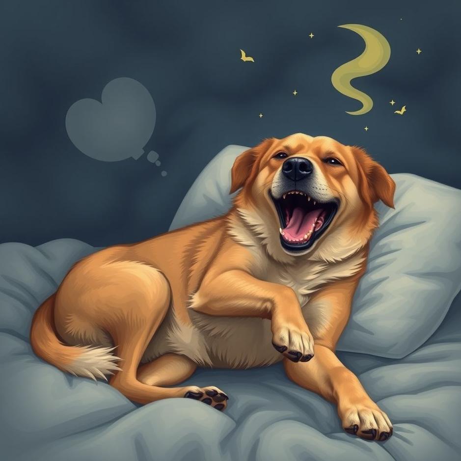 Dream : Dog biting his leg in a dream