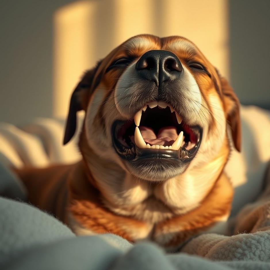 Dream : Dog biting its teeth in a dream