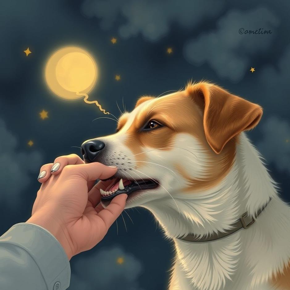 Dream : Dog biting my hand in a dream