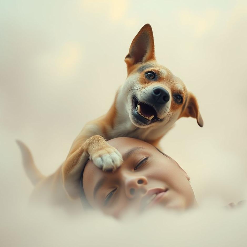 Dream : Dog biting your head in a dream