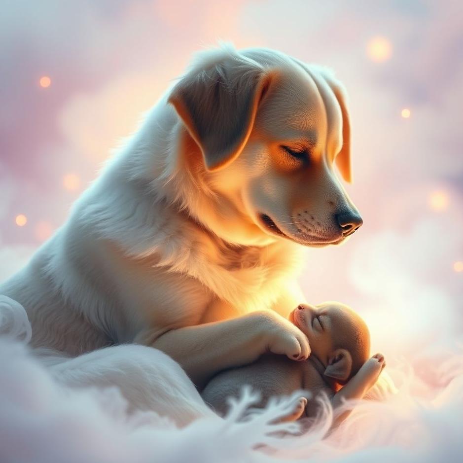 Dream : Dog breastfeeding its puppy in a dream