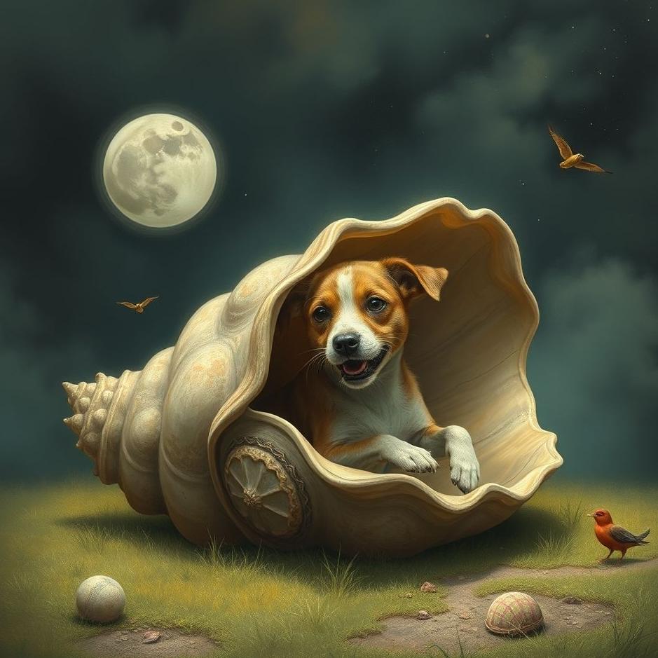 Dream : Dog coming out of the shell in a dream