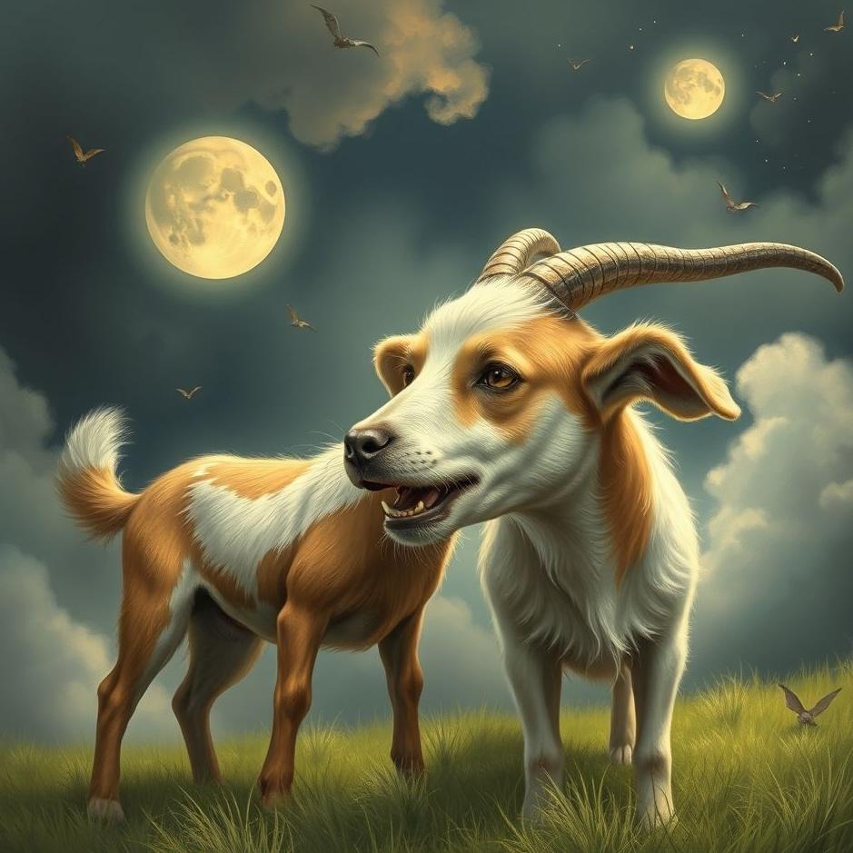 Dream : Dog eating a goat in a dream