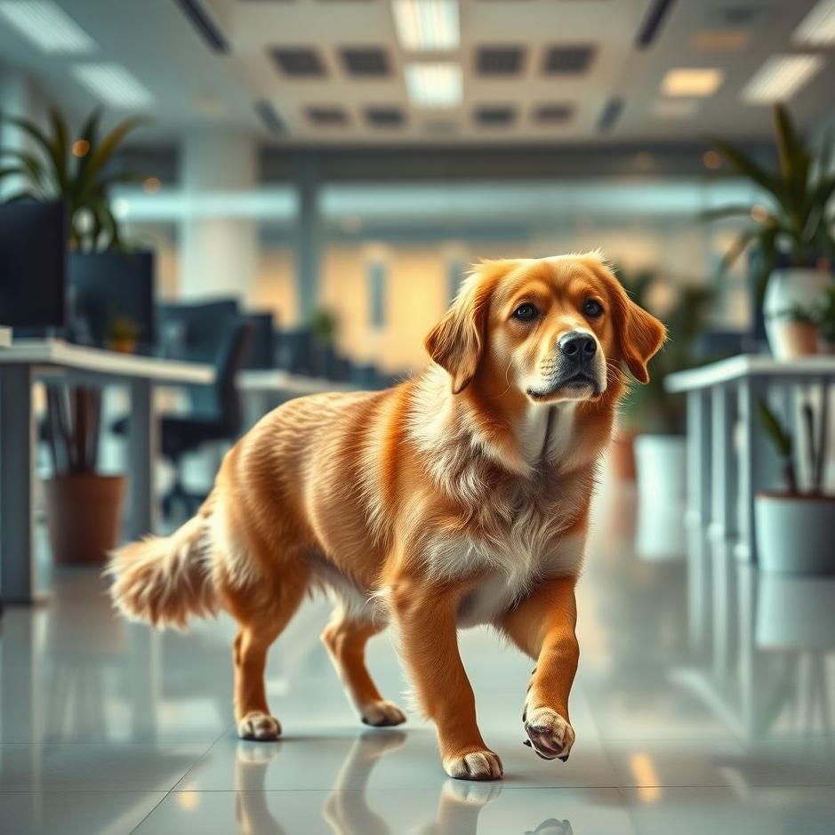 Dream : Dog entering the workplace in a dream