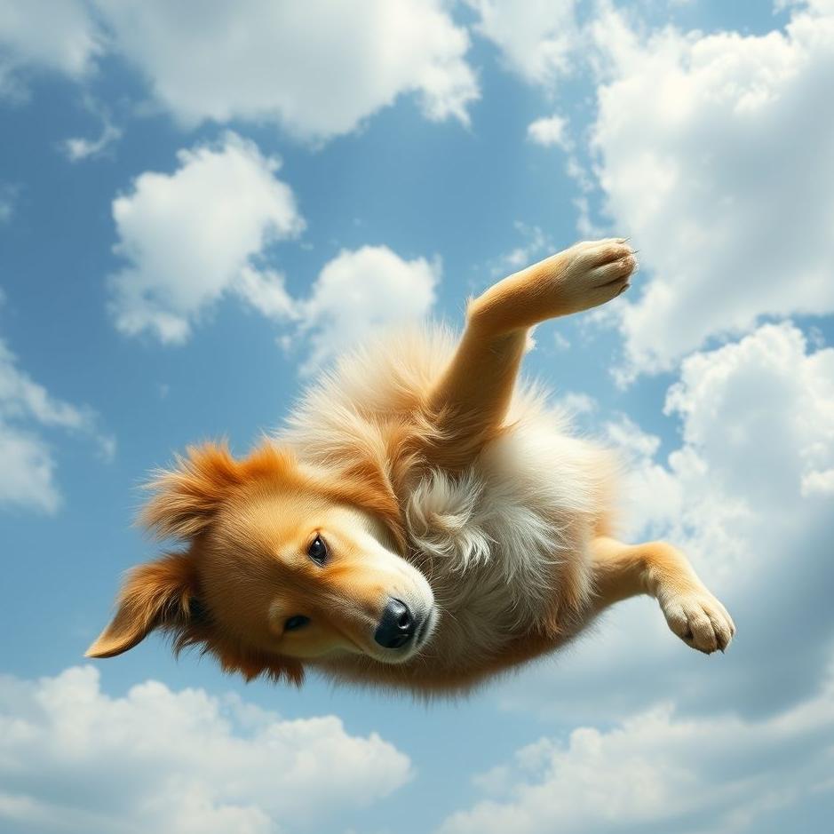 Dream : Dog falling in a dream