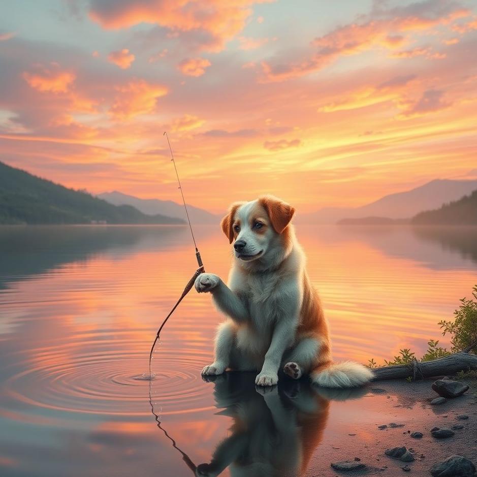 Dream : Dog fishing in a dream
