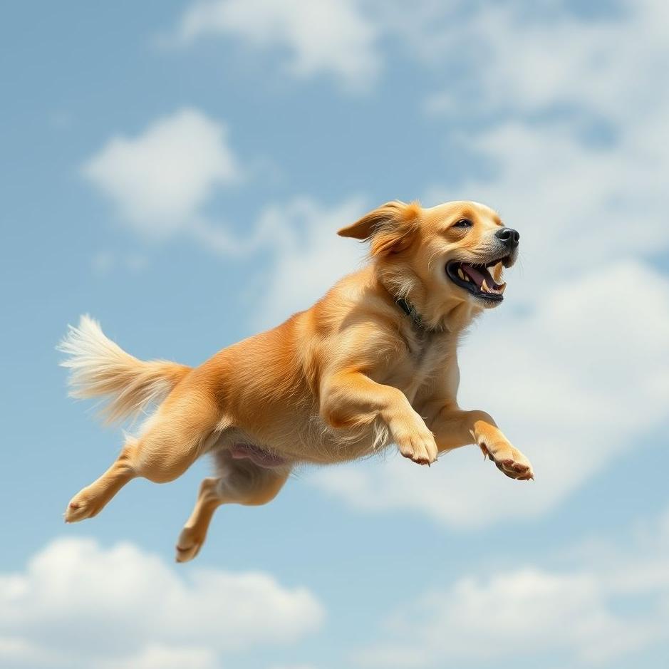 Dream : Dog flying in a dream