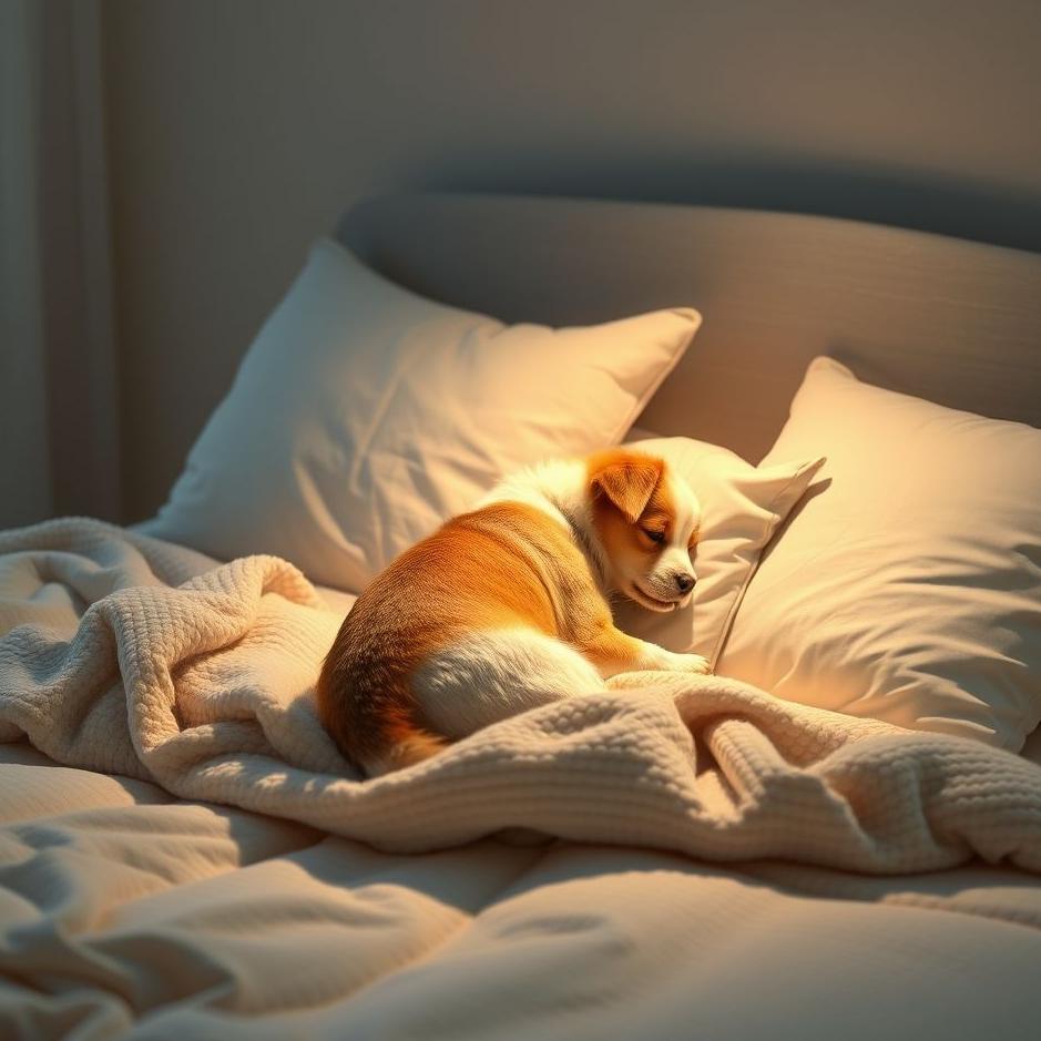 Dream : Dog getting into bed in a dream
