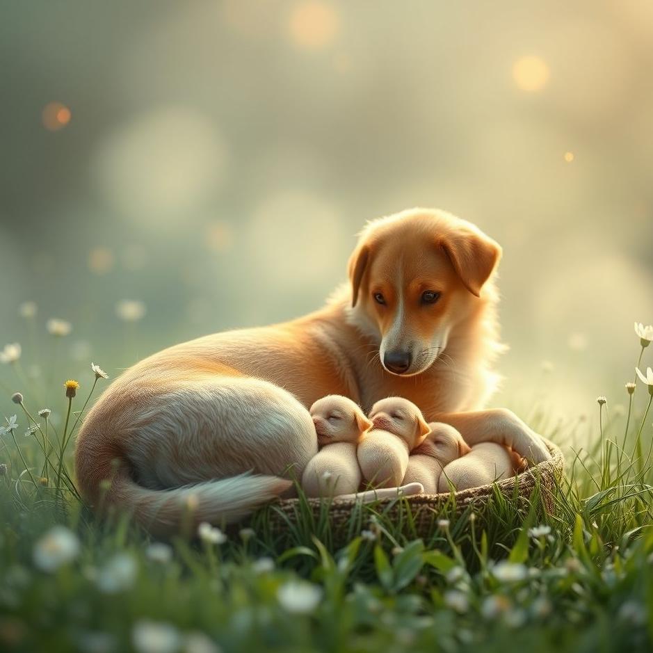 Dream : Dog giving birth in a dream