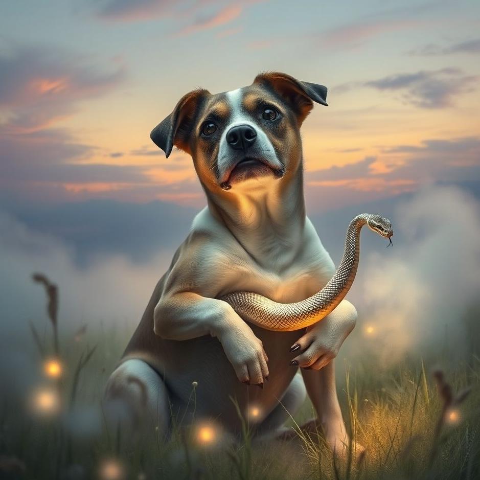 Dream : Dog giving birth to a snake in a dream