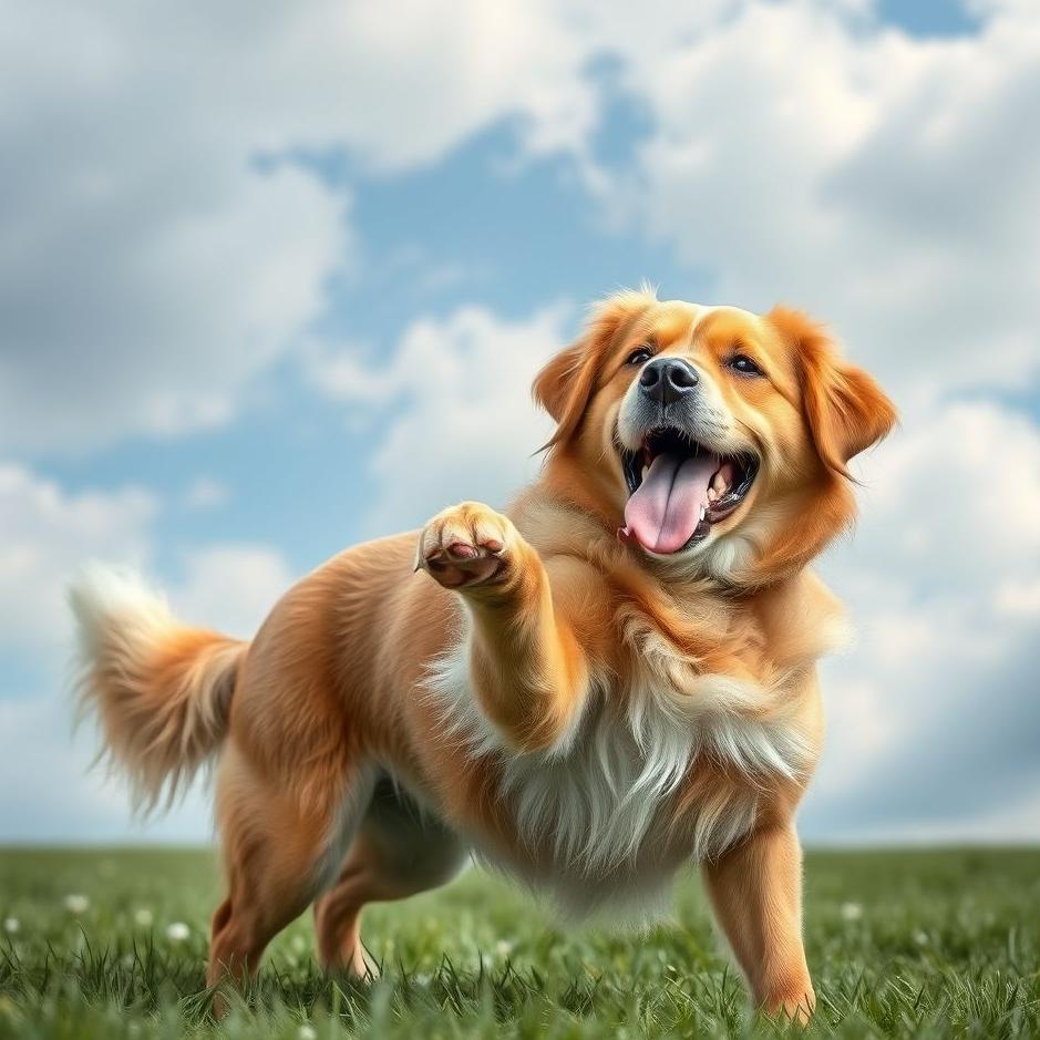 Dream : Dog giving its paw in a dream