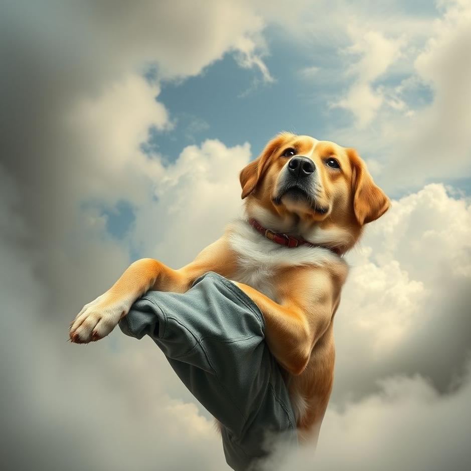 Dream : Dog holding the trouser leg in a dream