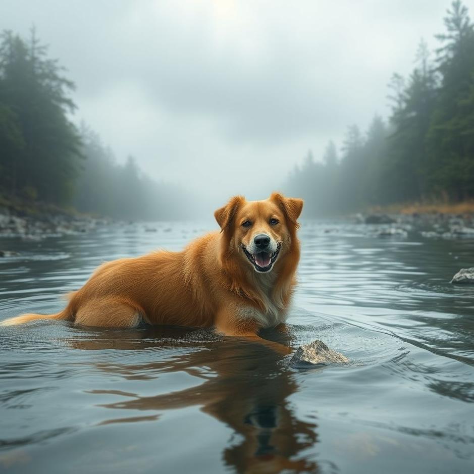 Dream : Dog in a river in a dream