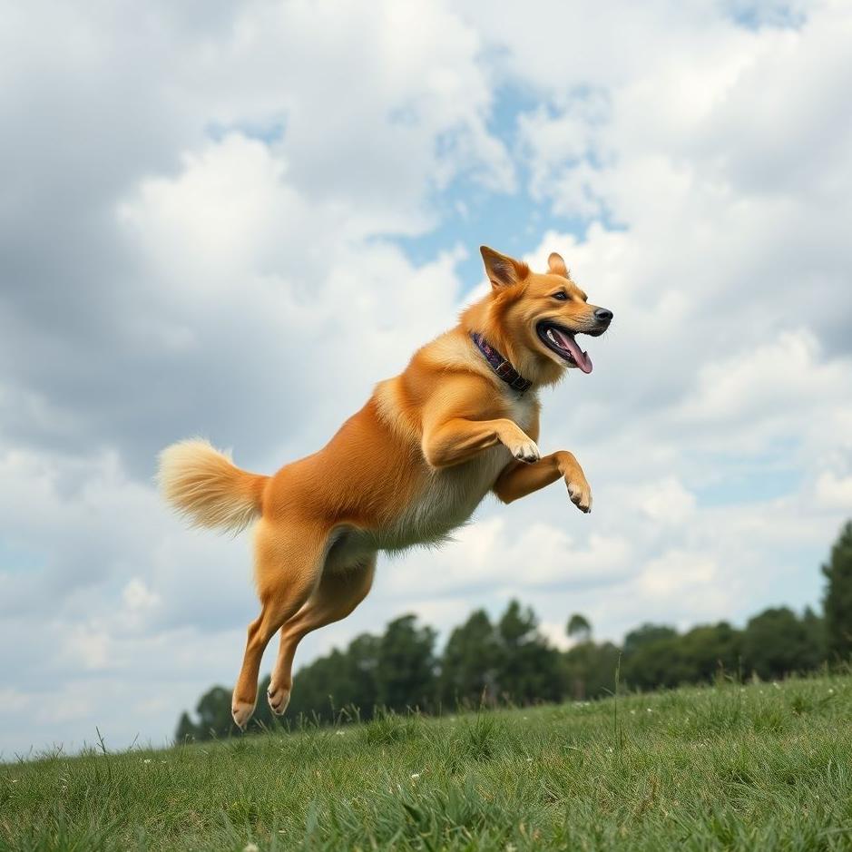 Dream : Dog jumping over you in a dream