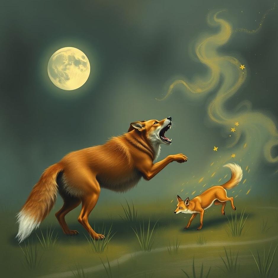 Dream : Dog killing a fox in a dream