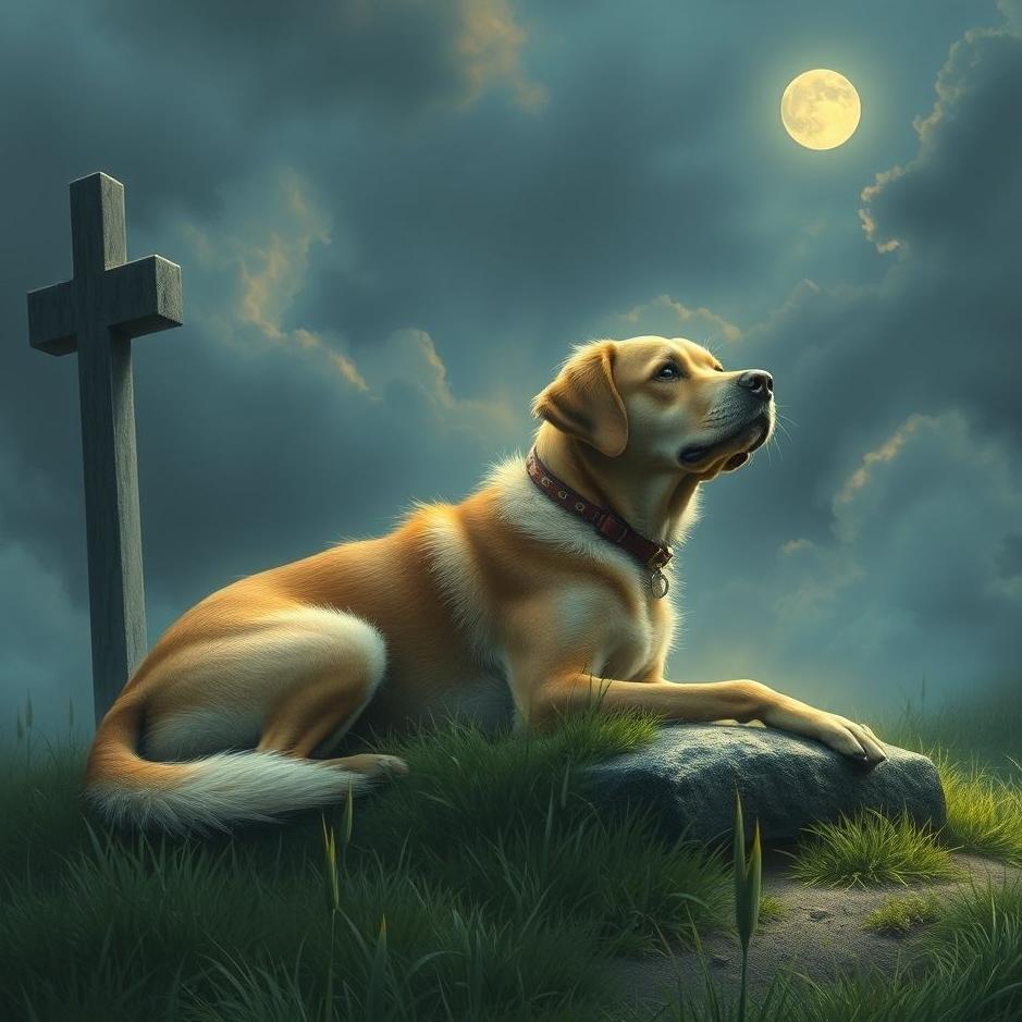 Dream : Dog on a grave in a dream
