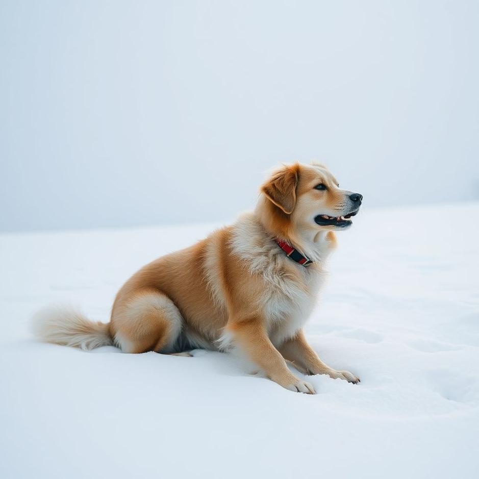 Dream : Dog on snow in a dream
