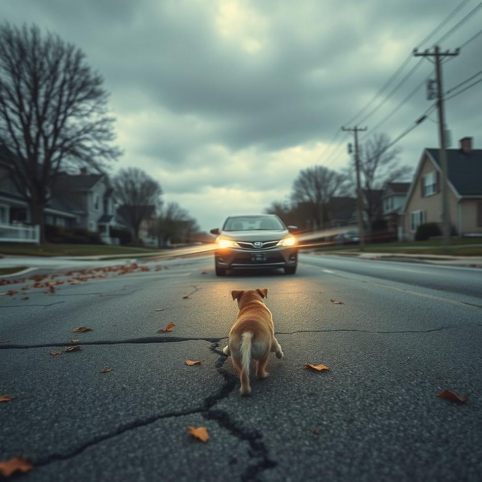 Dream : Dog run over by a car in a dream