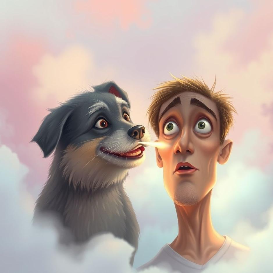 Dream : Dog spitting in the face in a dream