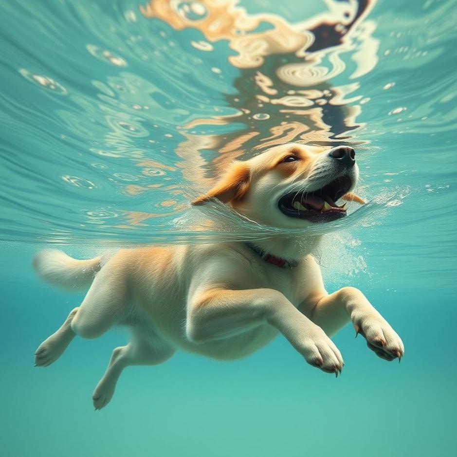 Dream : Dog swimming in a dream