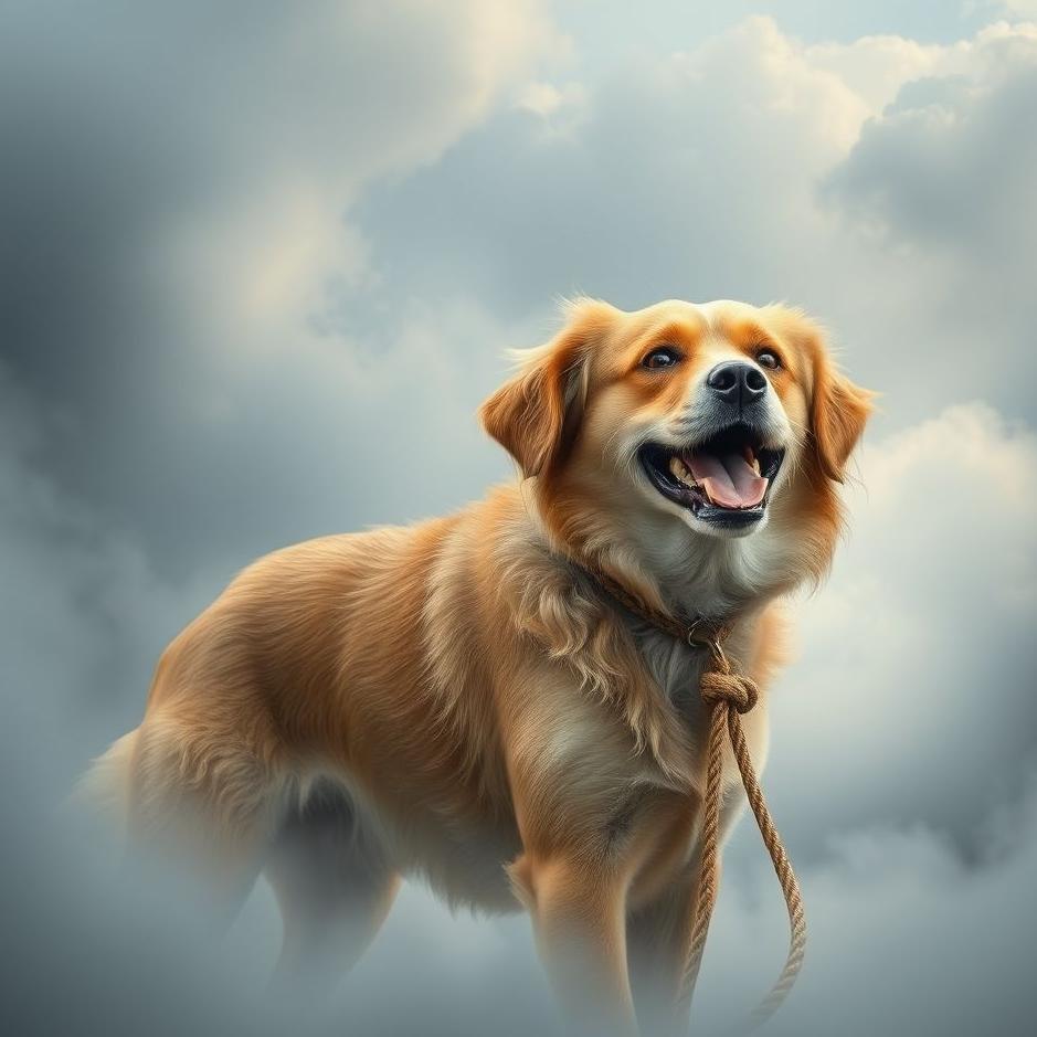 Dream : Dog tied with a rope in a dream