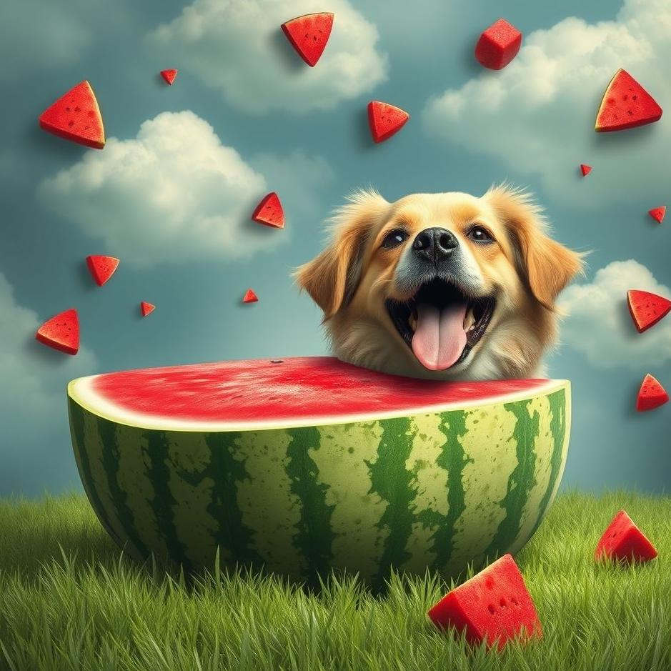 Dream : Dog watermelon in a dream