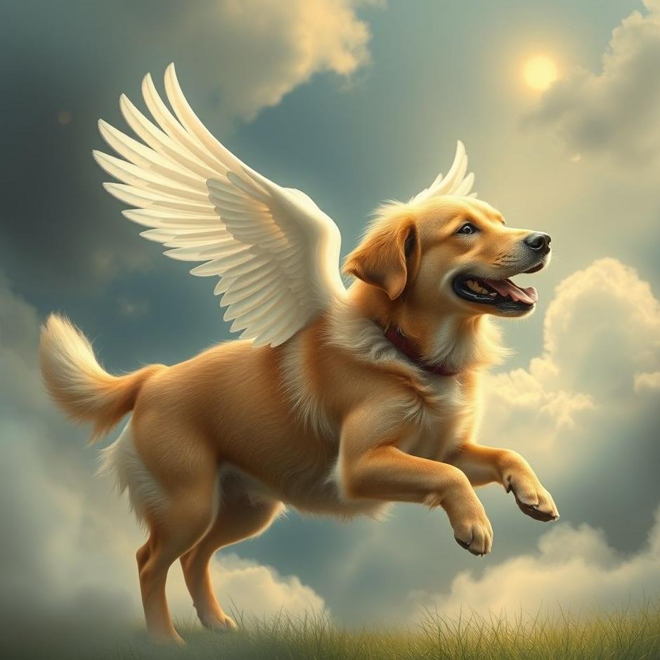 Dream : Dog with wings in a dream